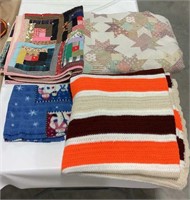 Quilts & crochet blanket