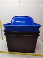 3 large totes w/ lids