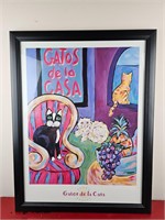 Gatos de la Casa Ronda Ahrens Framed Cat Poster