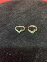 2 vintage Sterling rings