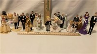 Vintage Bride and Groom Cake Toppers,some