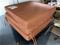 3-OUTDOOR SEAT PAD RUST COLORED