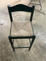 Green wicker bar stool