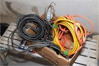 extension cords and trouble light