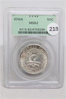 WOW! MS62 1946 Silver Iowa Half Dollar