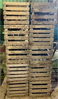 (10) wooden potato crates