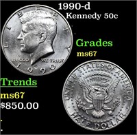 ***Auction Highlight*** 1990-d Kennedy Half Dollar