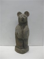 27.5" Carved Wood Bear Art Statue