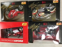 Lot of 4 1:18  scale motorcycles