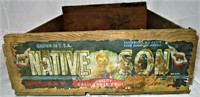 Native Son Wooden Fruit Crate 17.5"/14"/6"