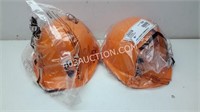 Lot of 2 Orange Pyramex Hard Hats