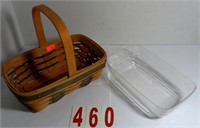Basket with Handles and Plastic Liner