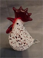 Rooster Art Glass paperweight