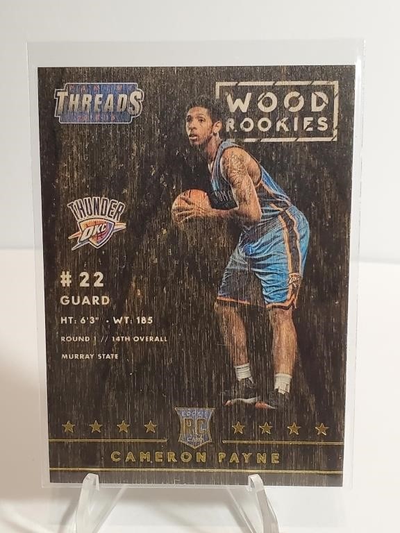 2015-16 Panini Threads Wood Rookies Cameron Payne