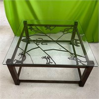 Southwest Style Glass Top Coffee Table