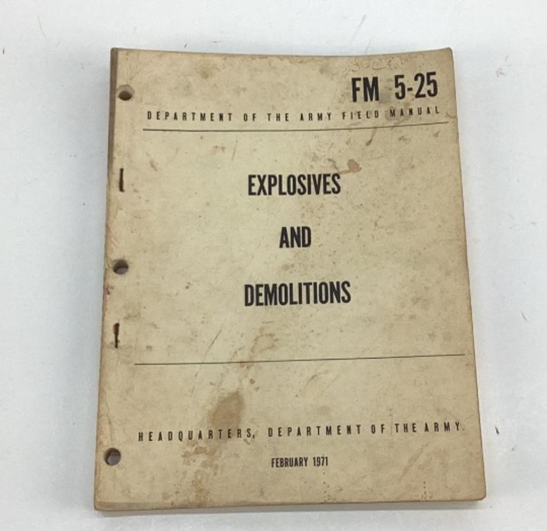 1971 army field manual explosive and demolitions