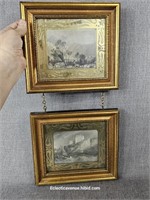 Antique Framed Art Chained Prints / Etchings