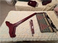 QUILT RACK- MISSING HARDWARE AND THROW