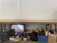 Group Lot of Lamp, Books, Frame, Tool, Misc