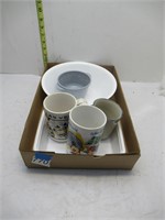 mugs, Corelle bowl, kitchen dishes