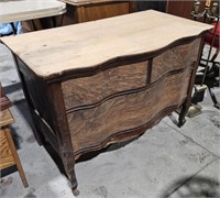 Antique 3 drawer vanity desk with mirror