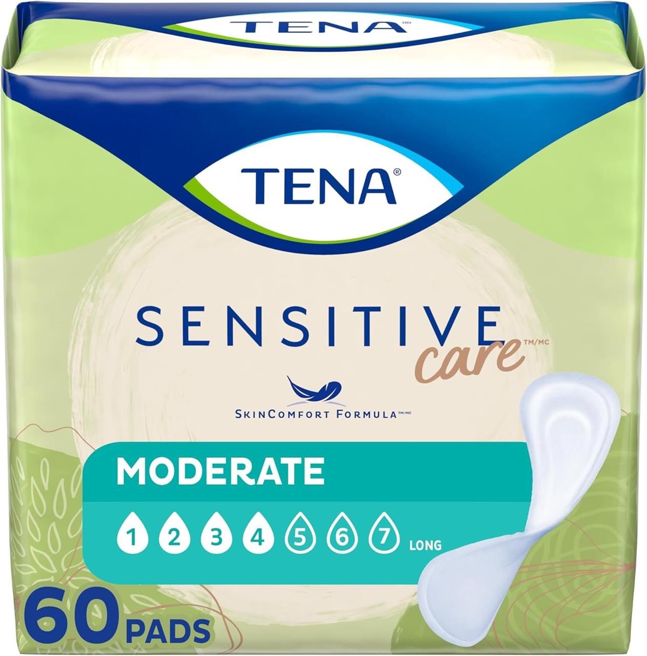 TENA Incontinence Pads  Moderate Absorbency  60 ct