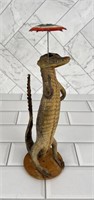 1950s Taxidermy Alligator with Umbrella