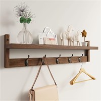 AMBIRD Wall Hooks with Shelf 28.9 Inch Length