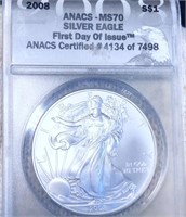 2008 Silver Eagle ANACS - MS70