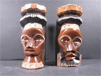 Pair of Wooden Jamaican Collectibles
