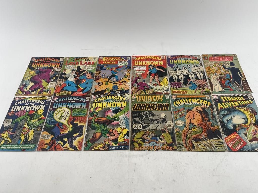 (12) VTG DC Comic Books: Superman & More