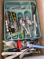 Box of knives spoons forks and more