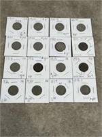 Vintage Buffalo nickels, set of 16 coins