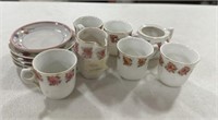 Mini Porcelain Cups and Saucers