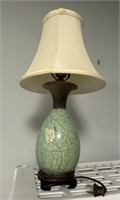 Crackle Finish Pottery Vase Lamp