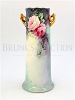 HAND PAINTED PORCELAIN VASE, BAVARIA