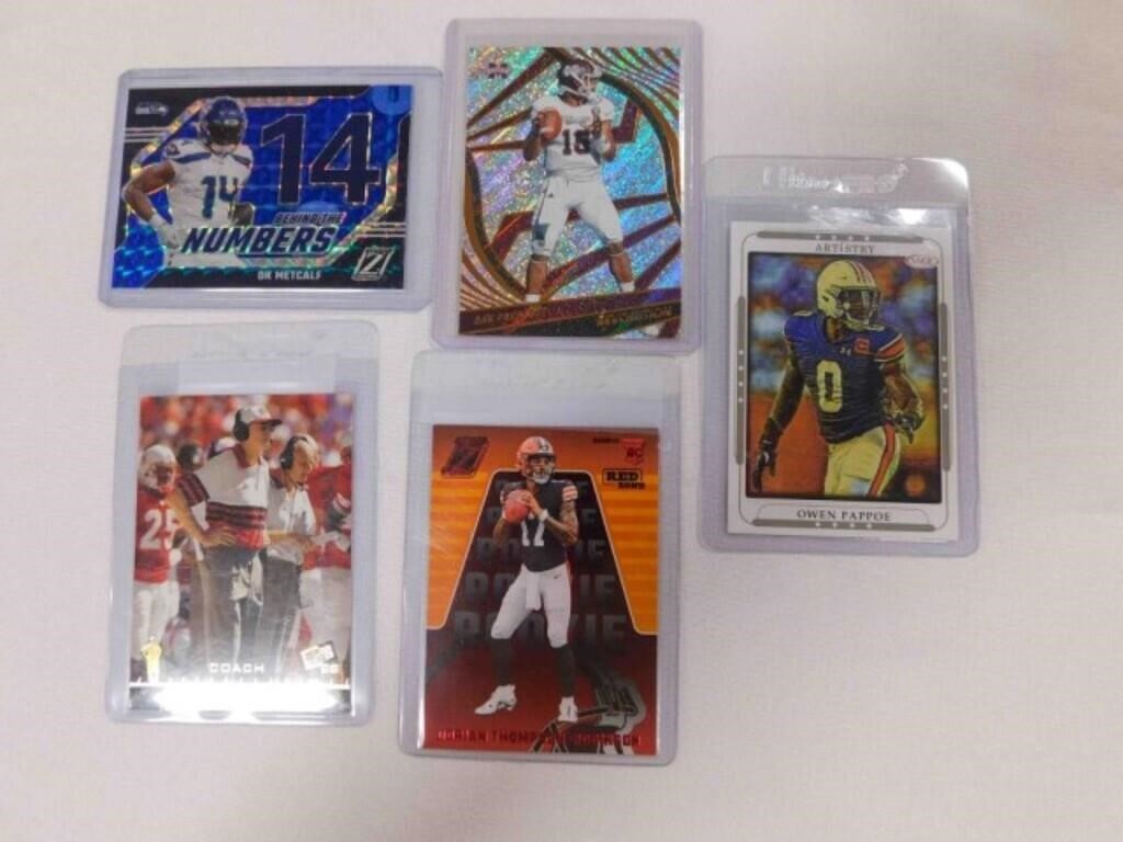 5 Football variety cards