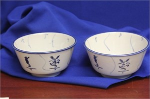 Lot Of Two Chinese Blue And White Bowls