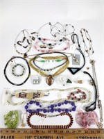 Assorted costume jewelry (bracelets, pins,