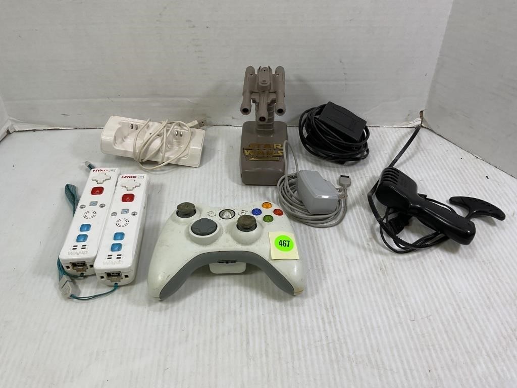 LOT OF VARIOUS CONTROLLERS - XBOX 360, NYKO