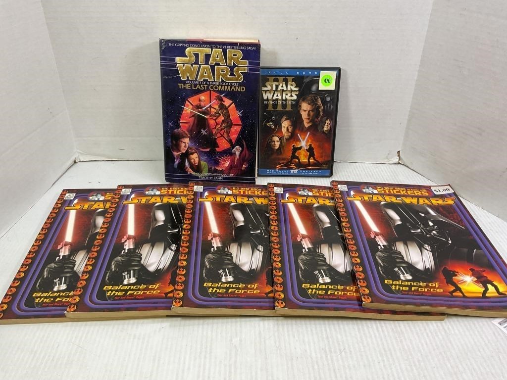 LOT OF STAR WARS BOOKS AND MOVIES - THE LAST