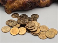 33 UNC Sacagawea Gold Dollar Coins