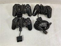 LOT OF 3 PLAYSTATION CONTROLLERS WITH PLAYSTATION