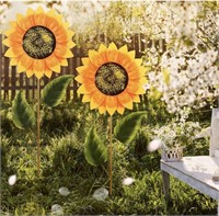4 pcs Garden Sunflower Wind Spinner, 31.5inch