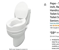 Pepe - Toilet Seat Risers for Seniors 6 inch