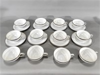 Fukagawa Arita Porcelain Cups w/Saucers