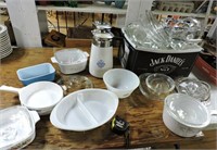 Large Quantity Corning Ware, Fire King, Misc. Lids