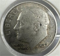 1957-D Silver Roosevelt Dime