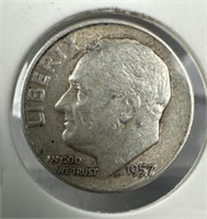 1957 Silver Roosevelt Dime