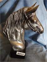 10" Metal Horse Bust